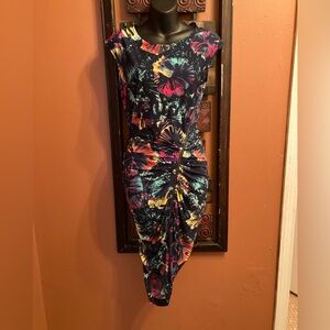Tropical body zip dress
